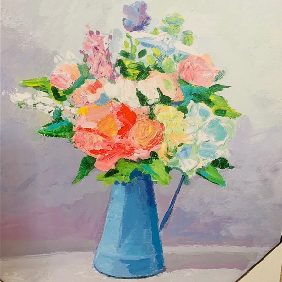 Blue Floral Painting - Picture 2 of 6